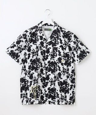 PW CIRCULUS 【MEN】【ストレッチ/通気性】プリント オープンカラー シャツ アニマル