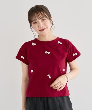 Green Parks ・ｓｗｉｎｇ　ｂｙ　パールリボンモチーフＴＥＥ Bordeaux