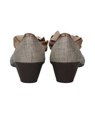 Bridget Birkin ＜3E＞【Bridget Birkin Walk】グログランリボンウォーキングパンプス グレー雑材