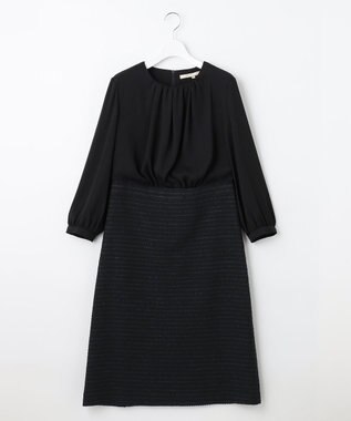 自由区 【セット可】カラミツイード ワンピース ネイビー系8