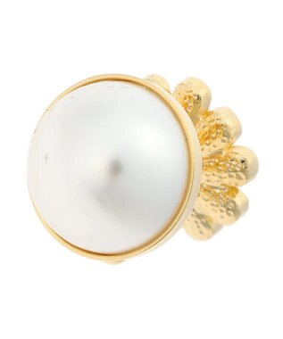 Green Parks ・ＨＡＬＦ　ＴＩＭＥ　リバーシブル花パールイヤリング Yellow