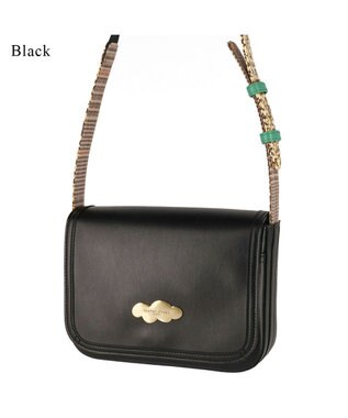 tsumori chisato CARRY カラーコンビエコレザー ショルダーバッグ ブラック