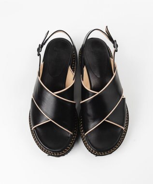 BONTRE 【LucaGrossi/ルカグロッシ】厚底クロスベルトサンダル/H300S-US ブラック