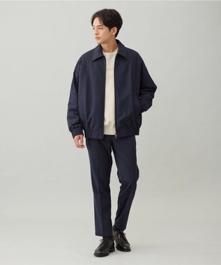 UNFILO MENS FLANNEL TOUCH 中綿ブルゾン [EC限定]ネイビーストライプ