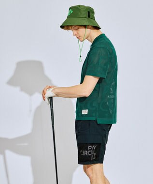 PW CIRCULUS 【手洗い可能】【UNISEX】ニットメッシュポロ ゴルフ グリーン系