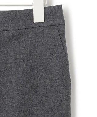 ICB 【セットアップ対応】ウールストレッチ テーパードパンツ チャコール系