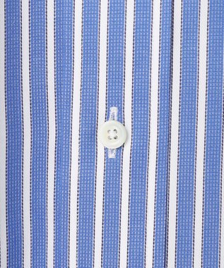 J.PRESS MEN 【PREMIUM PLEATS / 形態安定】スーピマコットンパナマストライプ シャツ / B.D. ネイビー系1