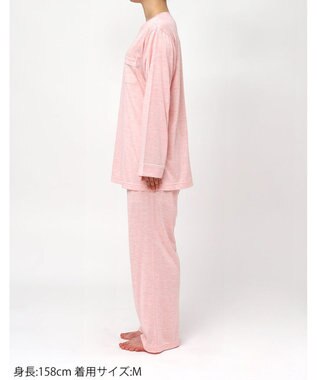 ワコール／睡眠科学 パジャマ シルク100%(本体) 天竺素材 長袖 長ズボン レディース YDX547 睡眠科学／ワコール ロマンピンク