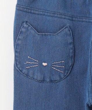 ANY KIDS カット デニム パンツ ブルー