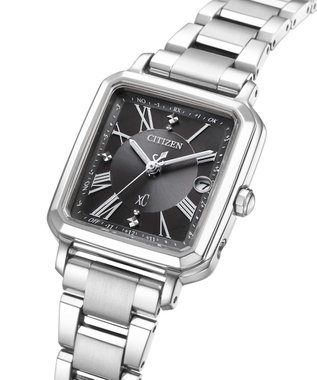 CITIZEN 【電池交換不要2way】替えバンド付きスクエアモデルES9500-69E シルバー