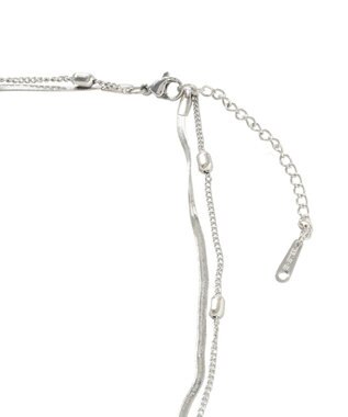 Green Parks 【ステンレス】スネーク２連ネックレス Silver