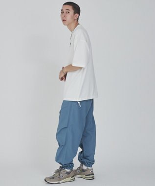 WEGO 【ウエストゴム/撥水/洗濯機可】ナイロンイージーパンツ ブルーその他