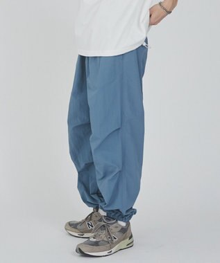 WEGO 【ウエストゴム/撥水/洗濯機可】ナイロンイージーパンツ ブルーその他