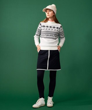 23区GOLF 【WOMEN】つば付きケーブル ニットキャップ ベージュ系