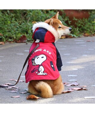 PET PARADISE スヌーピー 遠赤外線 コート 《ボルドー》 中型犬 大型犬 ボルドー