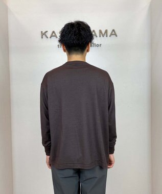 KASHIYAMA 【ウォッシャブル】ウールジャージークルーネックニット ブラウン