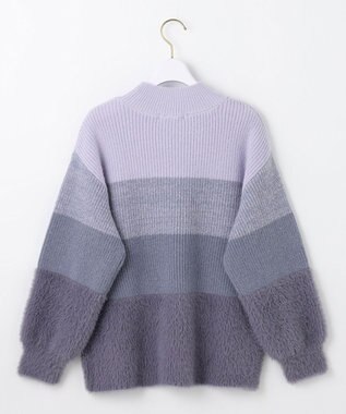 ANY SIS 【洗える】グラデーションフェザー ニット ラベンダー系