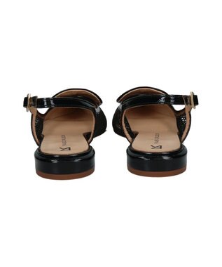 INTER-CHAUSSURES 【FABIO RUSCONI】異素材コンビポインテッドバックバンド ブラックコンビ