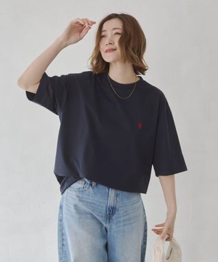 WEGO 【ユニセックス着用ITEM/MLサイズ展開】U.S. POLO ASSN.別注 接触冷感T（SS） ネイビー