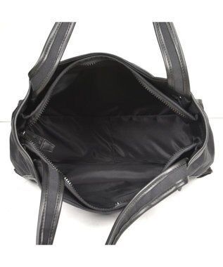 Y'SACCS ヒートエンボス ポルカドットトート Mサイズ ブラック