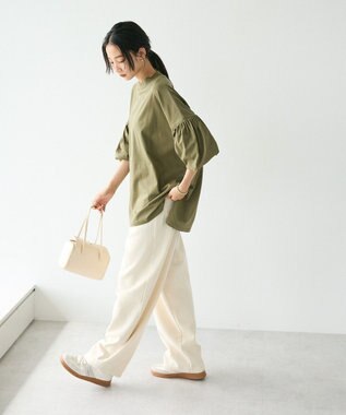 CRAFT STANDARD BOUTIQUE ランタンスリーブチュニック Khaki