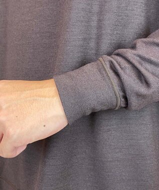 KASHIYAMA 【ウォッシャブル】ウールジャージークルーネックニット ブラウン