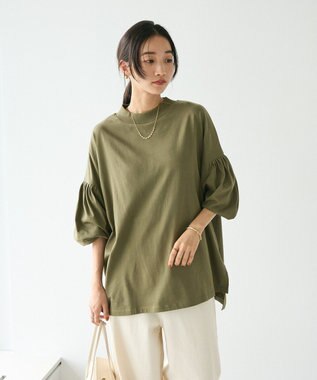 CRAFT STANDARD BOUTIQUE ランタンスリーブチュニック Khaki
