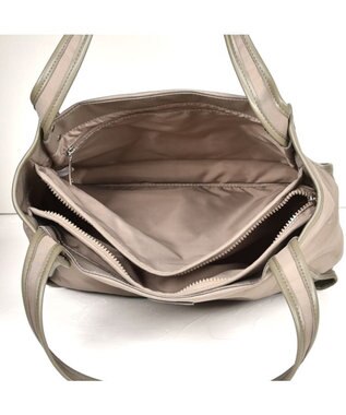 Y'SACCS ヒートエンボス ポルカドットトート Mサイズ グレージュ