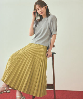 【UVカット・アンチピリング・洗える】ウーステッドエステル  プリーツスカート