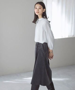 J.PRESS LADIES 【洗える・吸水速乾】AIRDUROY LIGHT コーデュロイ スカート グレー系