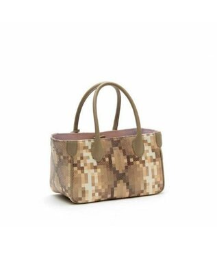 A.D.M.J. 【牛革】スネーク型押し/ミニトート(ショルダーストラップ付) LATE