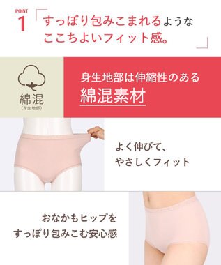 Wing ショーツ 【3枚セット】 綿混(身生地部) ここちよいフィット感 やさしい肌あたり 【デイリーフィットやわらかコットン】 はきこみ丈ふかめ EC3330 ウイング／ワコール ベージュ