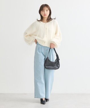 earth music&ecology チュールレイヤードカーディガン Ivory