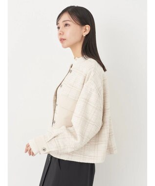 earth music&ecology ツイードジャケット（ｃｈｅｃｋ） Ivory