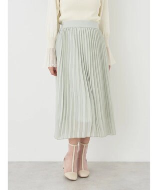 earth music&ecology すきな丈シフォンプリーツスカート Mint