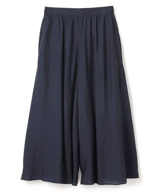 UNFILO ヴィンテージシアー ギャザーワイドパンツ [WEB限定]ネイビー