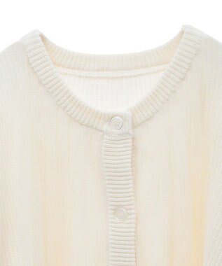 earth music&ecology チュールレイヤードカーディガン Ivory