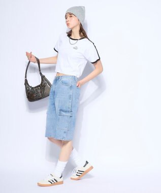 OP／FILA 【Kappa】ワンポイント 半袖リンガーTシャツ ホワイト