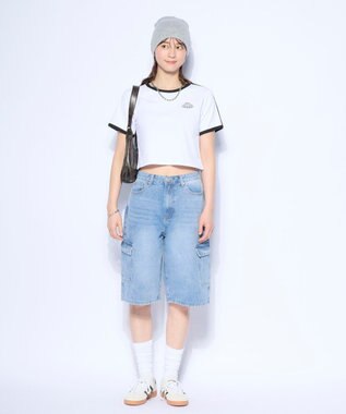 OP／FILA 【Kappa】ワンポイント 半袖リンガーTシャツ ホワイト