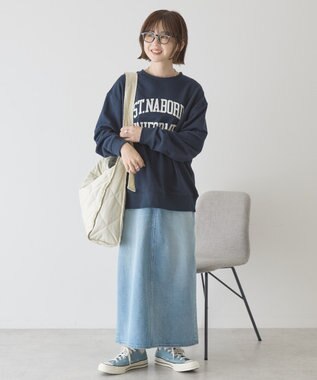 AMERICAN HOLIC カレッジロゴ裏毛スウェット Dark Navy