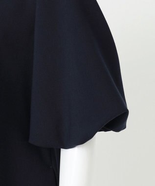 23区 S 【R(アール)】ダブルクロス 袖ボリューム ワンピース ネイビー系