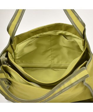 Y'SACCS ヒートエンボス ポルカドットトート Mサイズ グリーン