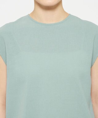 uncrave ドライタッチトロ ノースリーブブラウス アッシュブルー