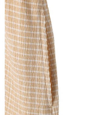 earth music&ecology ボリュームスリーブＣｈｅｃｋワンピース Beige