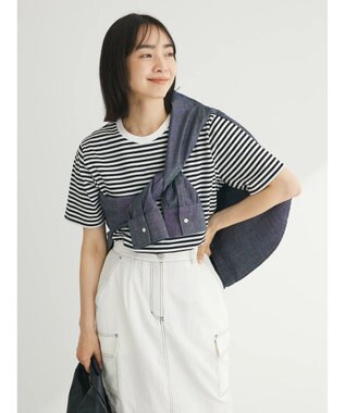 Green Parks 汗染み防止クルーネックＴシャツ Border