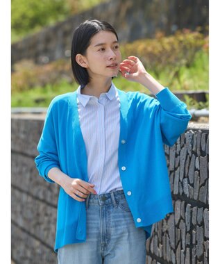 AMERICAN HOLIC ＵＶカットＶネックニットカーディガン Blue