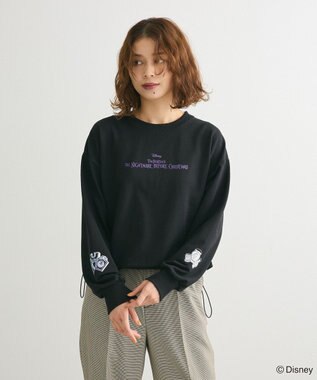 Green Parks ナイトメア／裾ドロストミニ裏毛プルオーバー Black