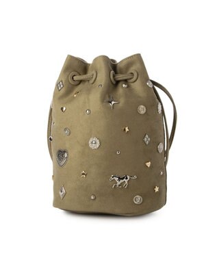 UNBILLION カカトゥ kakatoo / スエード調スタッズドロストバッグ カーキ