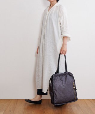 ACE BAGS & LUGGAGE HAyU × ace. ユッカ トートバッグ A4サイズ 17837 チャコール（ネコヘッド柄）