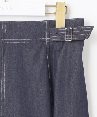 ANY SIS 【洗える】デニムライクシャンブレー スカート シャンブレー